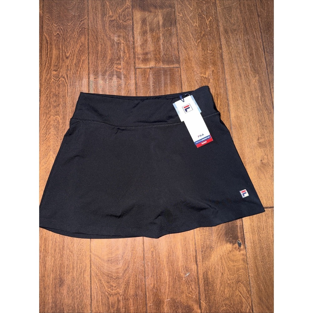Fila Essentials Flirty Tennis Small Skort Women's Elastic Waist Activewear Black